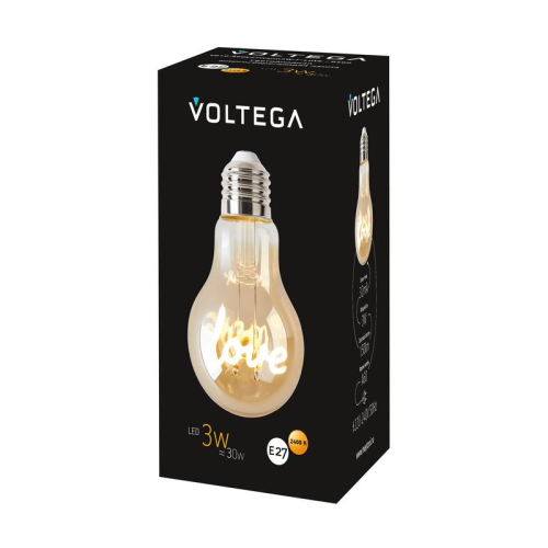 Лампа светодиодная филаментная Loft 271 A60 3Вт 2400К E27 Voltega 8580