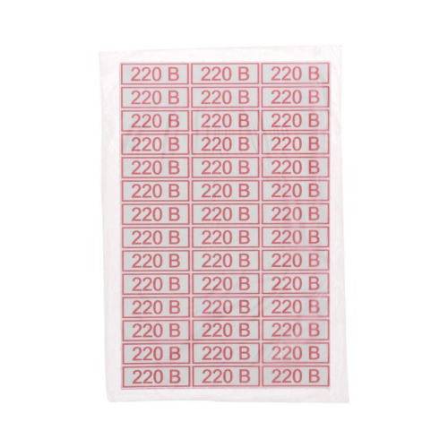 Наклейка знак электробезопасности " 220 В" 10х30мм Rexant 56-0007