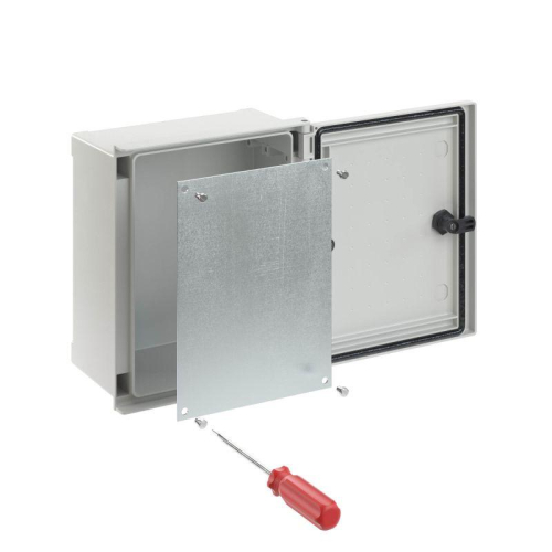 Панель монтажная для цельного навесного шкафа из фибергласа 800х300мм метал. DKC CN5083MP