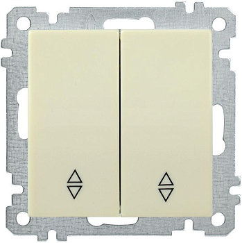 Механизм переключателя проходного 2-кл. СП BOLERO 10А IP20 ВС10-2-2-Б крем. IEK EVB22-K33-10