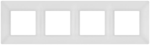 Рамка 4-м Elegance 14-5004-01М для розеток и выключателей матов. бел. Эра Б0065818