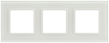 Рамка 3-м Elegance 14-5103-01М для розеток и выключателей стекло матов. бел. Эра Б0065836