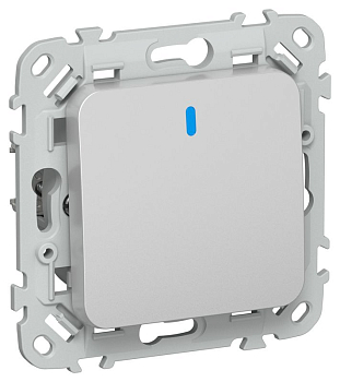 Выключатель проходной 1-кл. СП FLITE ВС61-1-1-ФлА 10А с индикацией механизм алюм. IEK FI-V12-1-10-1-K47