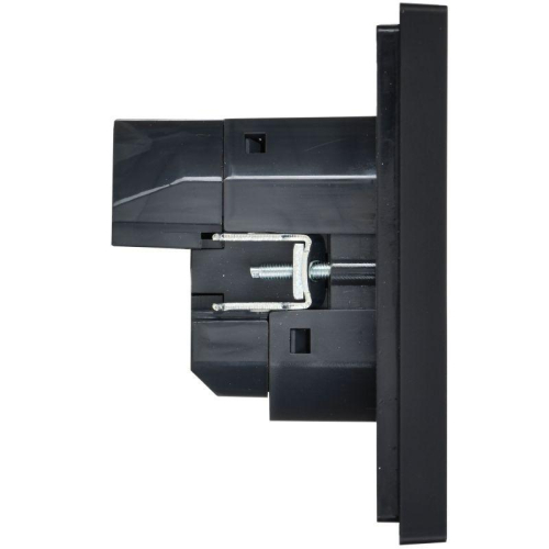 Розетка FORTE&PIANO FP147 16А USB A+C 18Вт с заземл. защ. шторки винт. крепл. черн. IEK FP-R14-16-U22-018-K02