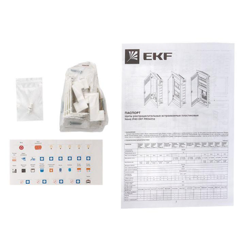 Основание силового щита Nova с DIN-рейками 24мод. IP41 PROxima EKF nv-pbase-24