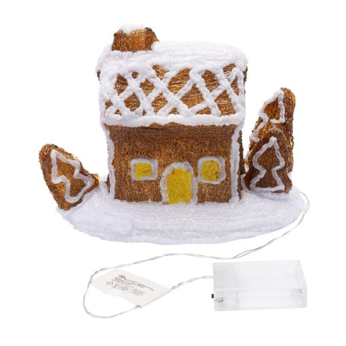 Фигура светодиодная акриловая "Пряничный домик" 26х15.5х20см 30LED 3хАА (не в комплекте) Neon-Night 513-324