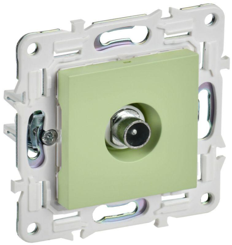 Розетка телевизионная проходная TV SKANDY SK-A17G мятный IEK SK-A10-P-K06