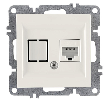 Розетка компьютерная LAVIN/KAREN RJ45 кат.6 механизм бел. ARVIA 50 01 1000 247