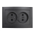 Розетка 2-м СП Бриллиант 16А IP20 без заземл. в сборе графит Universal 7947519-Gr Розетка 2-м СП Бриллиант 16А IP20 без заземл. в сборе графит Universal 7947519-Gr