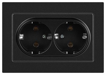 Розетка 2-м СП Accent 6-205-05 16А IP20 250В 2P+E Schuko AL/CU антрацит Intro Б0063494