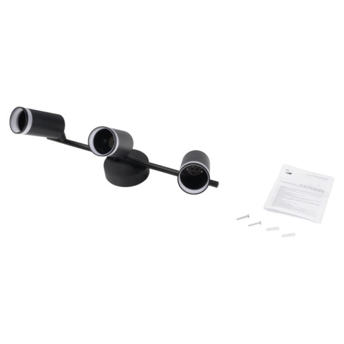 Светильник PCL-0103 3xGU10 IP20 230В BL настен./потолочн. декор. под лампу JazzWay 5066427