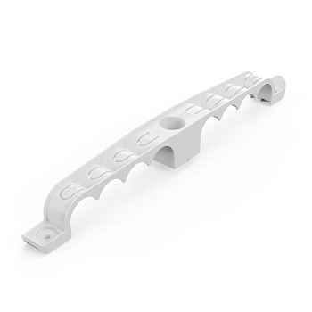 Держатель труб d20мм для прямого монтажа двусторон. на 8 мест сер. (уп.20шт) Промрукав PR13.03293