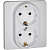 Розетка Inspiria 16А 250В 2х2P+E немецк. стандарт бел. IEK 673750
