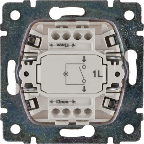 Выключатель 1-кл. СП Valena 10А IP31 250В с зел. индикацией механизм бел. Leg 774410