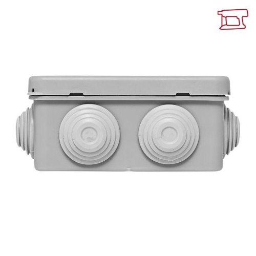 Коробка распределительная КМР-030-031 85х85х40 IP55 с крышкой для прямого монтажа 8 мембранных вводов сер. розн. стикер EKF plc-kmr-030-031-r