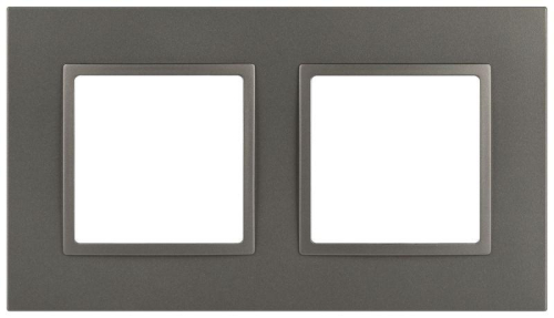 Рамка 2-м Elegance 14-5012-16 Classic для розеток и выключателей титан Эра Б0065825