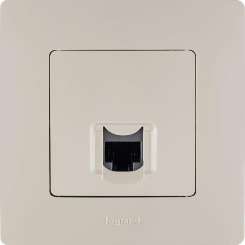 Розетка компьютерная 1-м СП Etika RJ45 кат.5E UTP механизм сл. кость IEK 672341