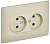 Розетка 2-м SKANDY 10А без заземл. защ. шторки в сборе SK-R09B беж. IEK SK-R23-10-K10-F