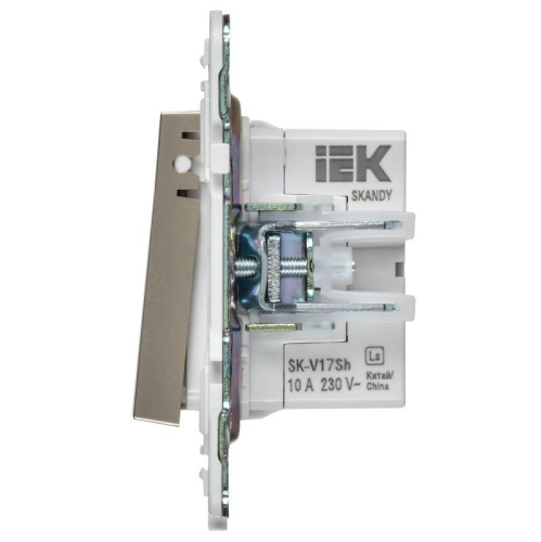 Кнопка звонка SKANDY 10А SK-V17Sh для отелей с индикацией шампань IEK SK-V14-2-10-K37