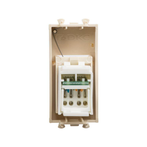 Розетка компьютерная 1мод. Avanti "Ванильная дымка" RJ45 кат.6A модульная DKC 4405371