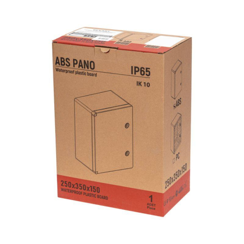 Корпус ЩМПп 350х250х150 УХЛ1 IP65 с монтажн. панелью ABS пластик. Rexant 11-0401