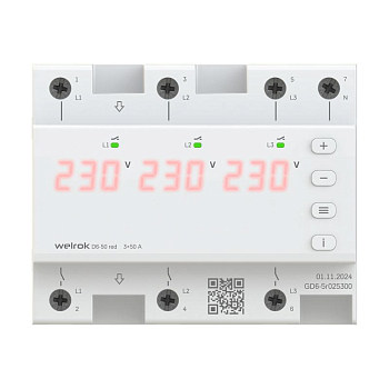 Реле напряжения D6-50 red Welrok 4660251140403