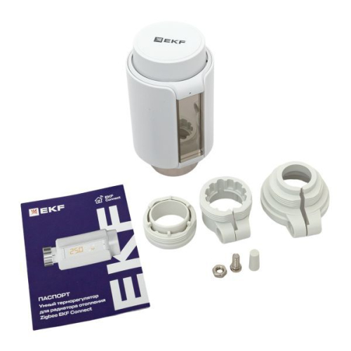 Терморегулятор умный для радиатора отопления (термоголовка) Zigbee Connect EKF ett-8