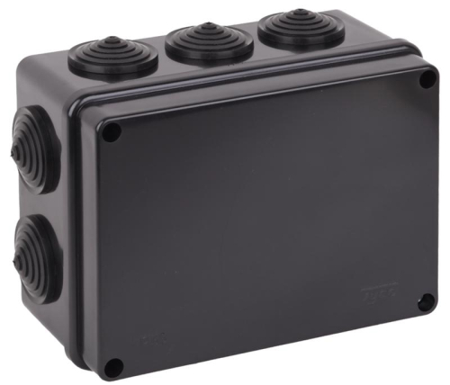 Коробка Тусо распаячная для ОП 150х110х70мм без гермовводов УХЛ1 черн. Ruvinil 67053Ч