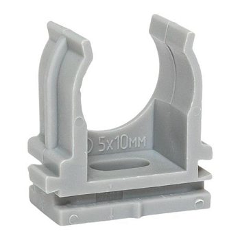 Держатель для труб (клипса) для ручного монтажа d20мм сер. Plast (уп.100шт) EKF derj-z-20sn