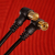 Шнур TV PLUG - TV JACK 1.5М угловой черн. Rexant 18-0012