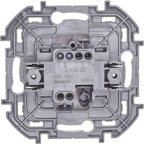 Выключатель 1-кл. Inspiria 10А IP20 250В 10AX механизм бел. IEK 673600