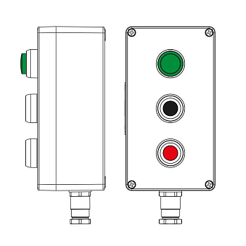 Пост управления взрывозащ. из полиэстера CPE-P-04-(1xLG(250)-1xP1B(11)-1xP1R(11))-1xKH2MHK(C)1Ex d e IIC Т5 Gb / Ex tb IIICT95град.C Db IP66/КЗ DKC 2231.041.22.120Q
