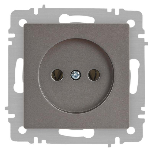 Розетка 1-м СП Accent 6-201-09 16А IP20 250В 2P титан Intro Б0063673