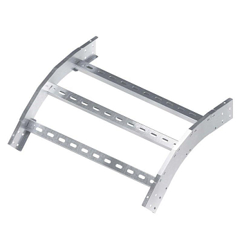 Угол лестничный вертикальный внешний 45град. 50х450 толщ. 3мм R300 в комплекте с крепеж. эл. алюм. DKC ALPW3545K