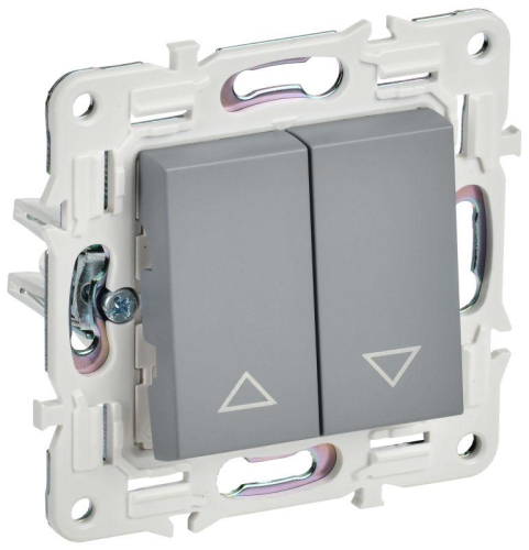 Выключатель жалюзи SKANDY 10А SK-V12Gr сер. IEK SK-V15-0-10-K03