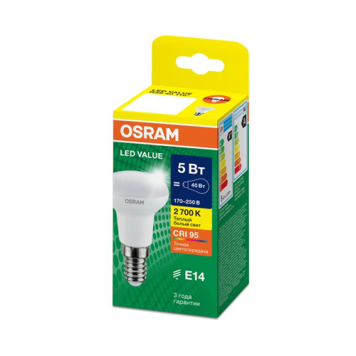 Лампа светодиодная LED G4 Value LVR3940 5W/927 CRI95 5Вт 2700К 500лм грибовидная матов. E14 170-250В OSRAM 4610590511679