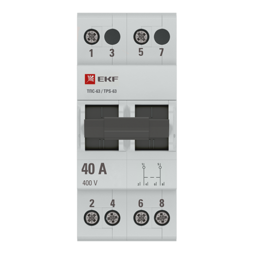 Переключатель трехпозиционный ТПС-63 2P 40А PROxima EKF TPS240