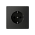 Розетка ArtGallery 16А с заземл. со шторками быстрозажим. клем. механизм базальт SE GAL001445S