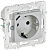 Розетка SKANDY 18Вт 16А с заземл. защ. шторки с USB C SK-R17S серебр. IEK SK-R14-16-U14-018-K23