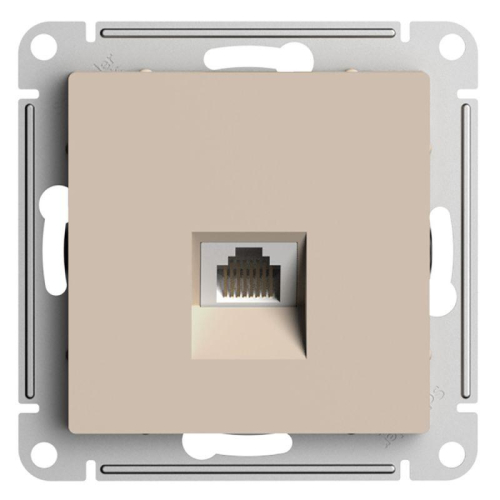 Розетка компьютерная AtlasDesign RJ45 кат.6A механизм песочн. SE ATN001286