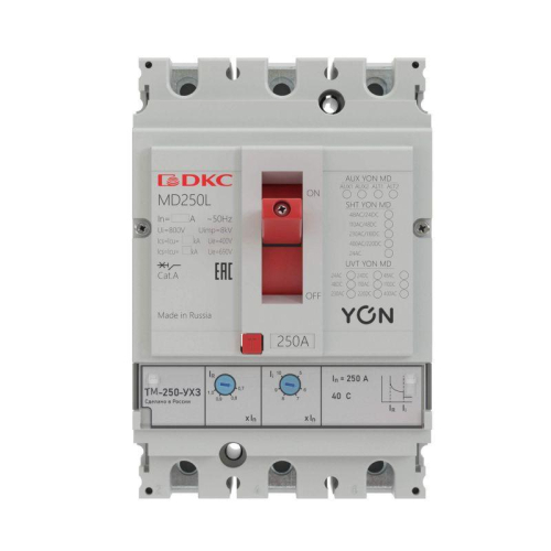 Выключатель автоматический 3п 100А 50кА Ir 0.7…1xIn YON MD250F-TM100