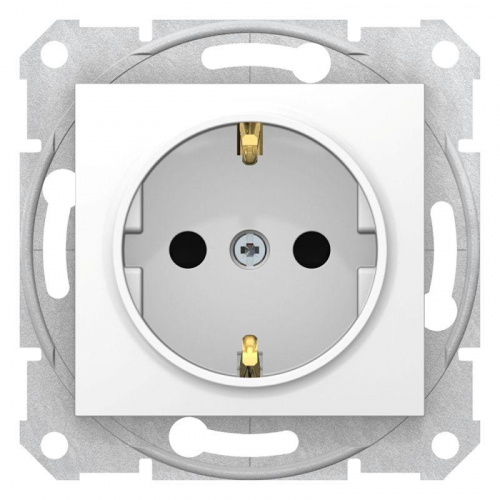 Механизм розетки 1-м СП Sedna 16А IP20 с заземл. быстрозажим. контакты защ. шторки бел. SchE SDN3001721