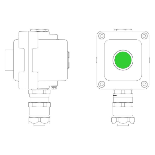 Пост управления взрывонепроницаемый из алюм. LCSD-01-B-MC-P1G(11)x1-PCMB-KAEPM3MHK-20 DKC LCSD21000030