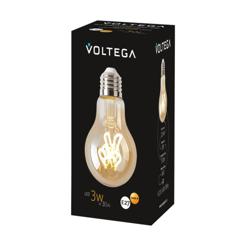 Лампа светодиодная филаментная Loft 271 A60 3Вт 2400К E27 Voltega 8584