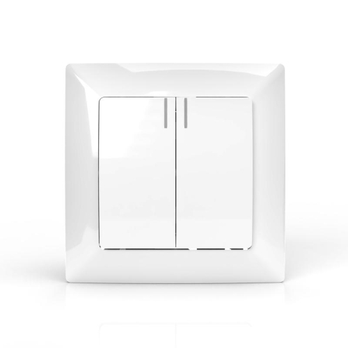 Выключатель 2-кл. СП AVA 10А IP20 с индикатором в сборе бел. TOKOV ELECTRIC TKL-AV-V2IF-C01