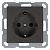 Розетка 1-м Shuko 16А IP20 с заземл. защ. шторки механизм мокко Jasmart G5501Z