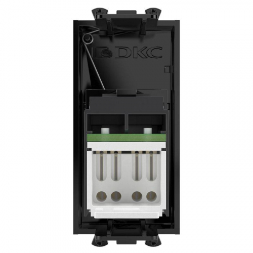 Розетка компьютерная 1мод. Avanti "Черный квадрат" RJ-45 модульная кат.6А DKC 4402371