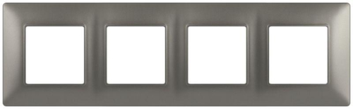 Рамка 4-м Elegance 14-5004-16 для розеток и выключателей титан Эра Б0065819