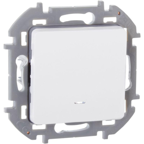 Выключатель 1-кл. Inspiria 10А IP20 250В 10AX с подсветкой/индикацией механизм бел. IEK 673610
