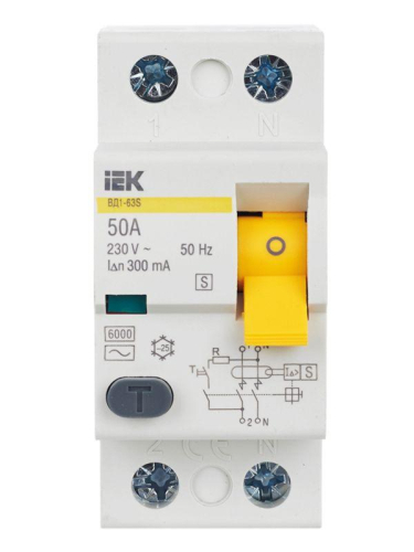 Выключатель дифференциального тока (УЗО) 2п 50А 300мА тип ACS ВД1-63S KARAT IEK MDV12-2-050-300